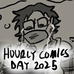 Thumbnail with preview of art from my hourly comics for hourly comics day, 2025.